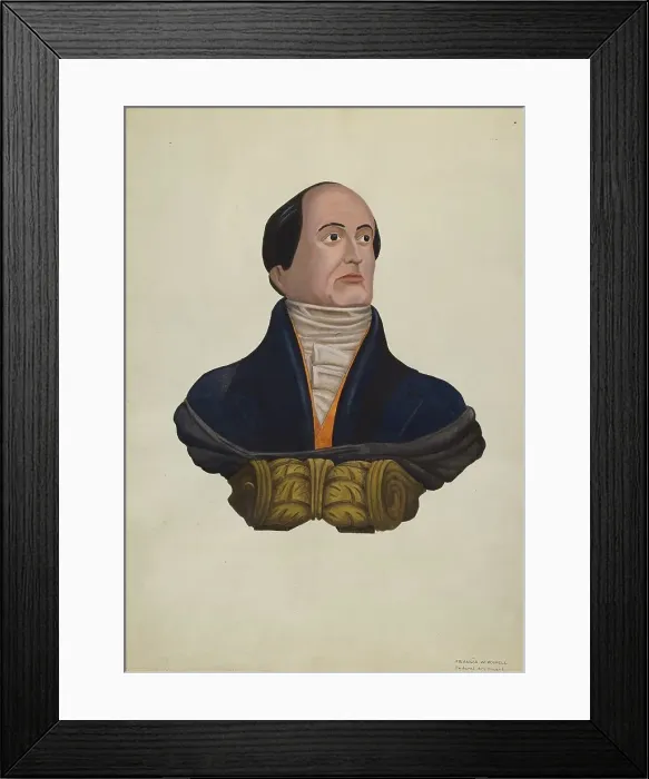 Framed Print : Daniel Webster Figurehead, c. 1938. Creator: F. W. Powell Framed Print : Daniel Webster Figurehead, c. 1938. Creator: F. W. Powell