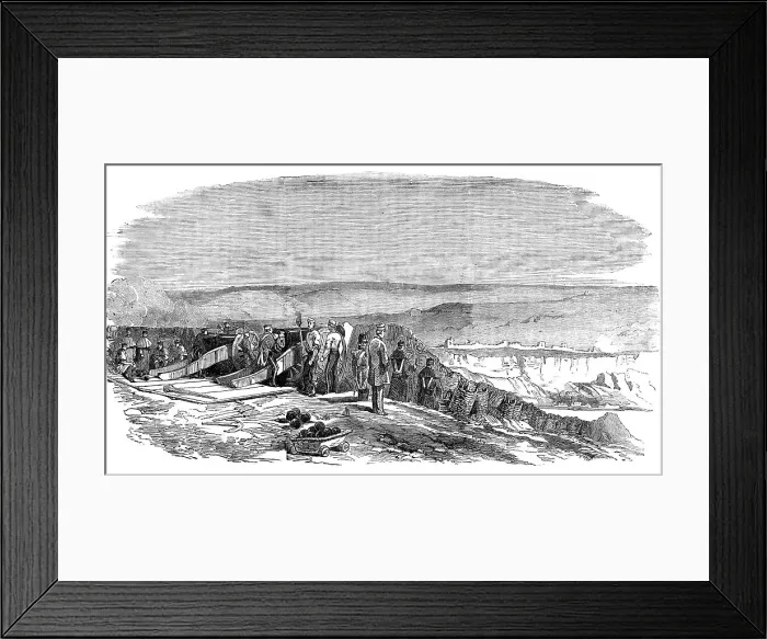 Framed Print : The Allied Troops preparing to silence Inkerman, 1854. Creator: Unknown Framed Print : The Allied Troops preparing to silence Inkerman, 1854. Creator: Unknown