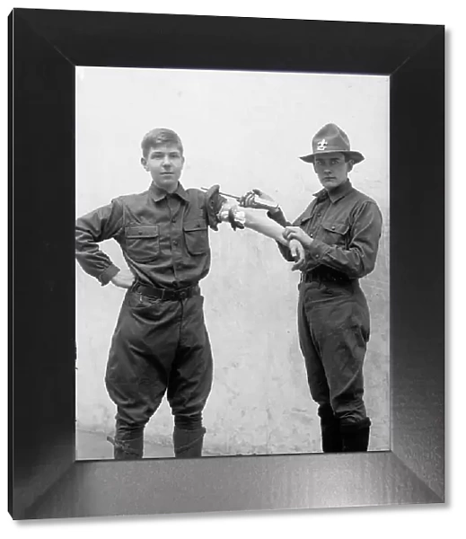 Boy Scouts Training Demonstration, 1912. Creator: Harris & Ewing. Boy Scouts Training Demonstration, 1912. Creator: Harris & Ewing
