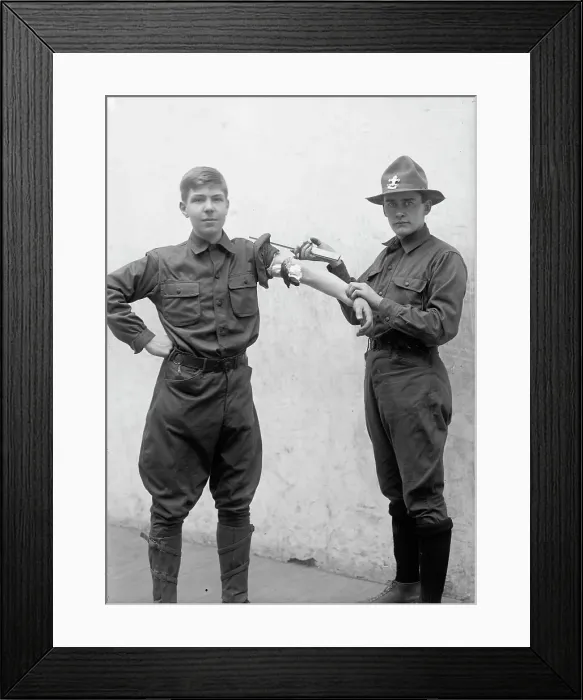 Framed Print : Boy Scouts Training Demonstration, 1912. Creator: Harris & Ewing. Boy Scouts Training Demonstration, 1912. Creator: Harris & Ewing Framed Print : Boy Scouts Training Demonstration, 1912. Creator: Harris & Ewing. Boy Scouts Training Demonstration, 1912. Creator: Harris & Ewing