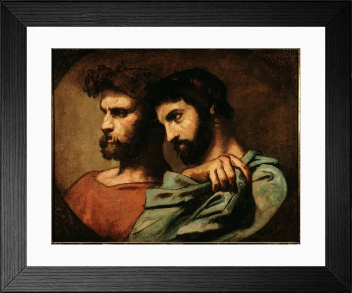 Framed Print : Etude de détail pour Les Romains de la décadence : Les deux philosophes, 1847. Creator: Thomas Couture. Etude de détail pour Les Romains de la décadence : Les deux philosophes, 1847. Creator: Thomas Couture Framed Print : Etude de détail pour Les Romains de la décadence : Les deux philosophes, 1847. Creator: Thomas Couture. Etude de détail pour Les Romains de la décadence : Les deux philosophes, 1847. Creator: Thomas Couture