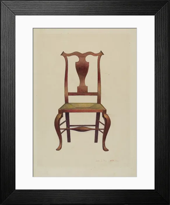 Framed Print : Sheraton Chair, c. 1939. Creator: John Price Framed Print : Sheraton Chair, c. 1939. Creator: John Price