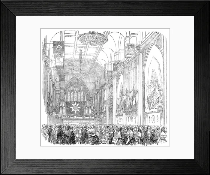Framed Print : Ball at Guildhall, in aid of the Patriotic Fund, 1854. Creator: Unknown Framed Print : Ball at Guildhall, in aid of the Patriotic Fund, 1854. Creator: Unknown