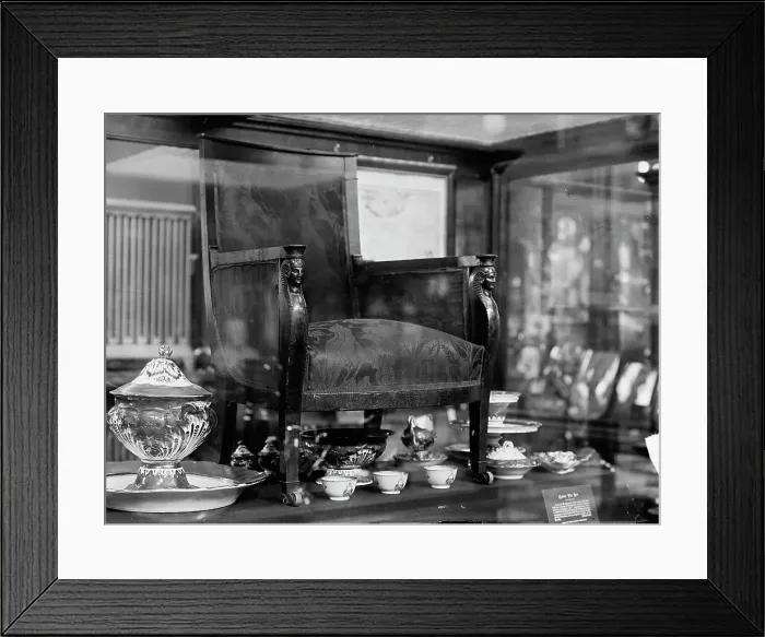 Framed Print : Armchair of the Marquis De Lafayette, In Smithsonian, 1913. Creator: Harris & Ewing. Armchair of the Marquis De Lafayette, In Smithsonian, 1913. Creator: Harris & Ewing Framed Print : Armchair of the Marquis De Lafayette, In Smithsonian, 1913. Creator: Harris & Ewing. Armchair of the Marquis De Lafayette, In Smithsonian, 1913. Creator: Harris & Ewing