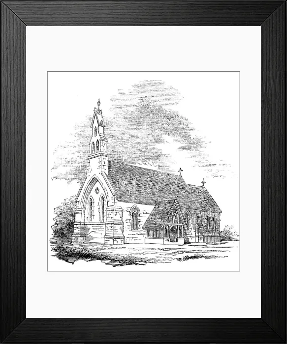 Framed Print : Denshanger Church, 1854. Creator: Unknown Framed Print : Denshanger Church, 1854. Creator: Unknown