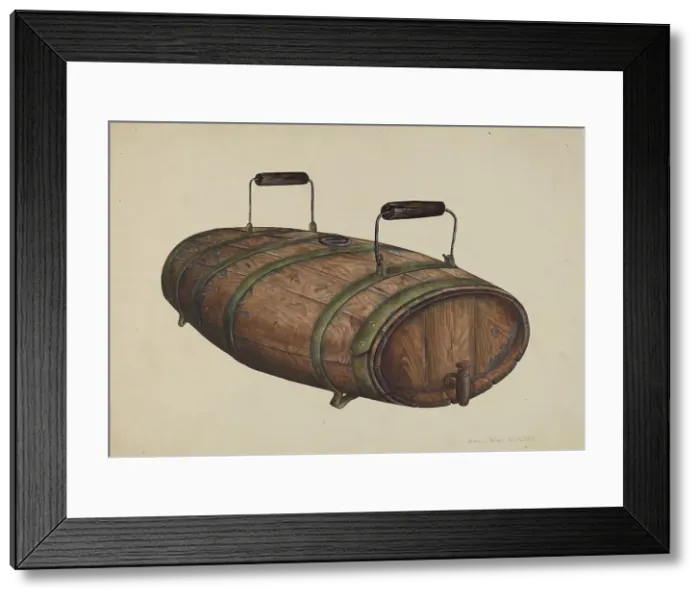 Framed Print : Field Water Keg, c. 1940. Creator: John Price Framed Print : Field Water Keg, c. 1940. Creator: John Price