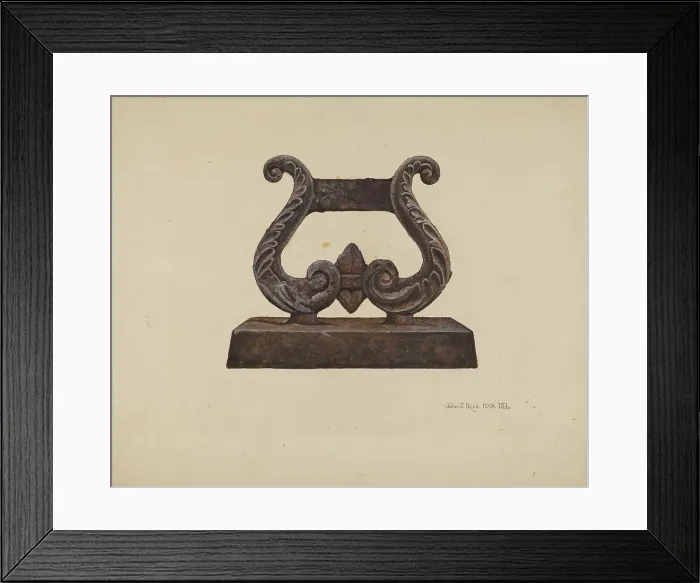 Framed Print : Foot Scraper, c. 1942. Creator: John Price Framed Print : Foot Scraper, c. 1942. Creator: John Price
