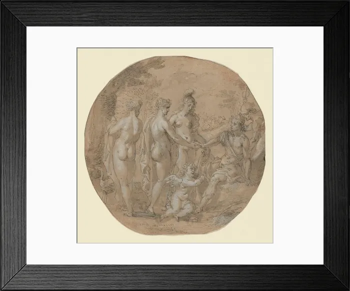 Framed Print : The Judgment of Paris, c. 1600. Creator: Unknown Framed Print : The Judgment of Paris, c. 1600. Creator: Unknown