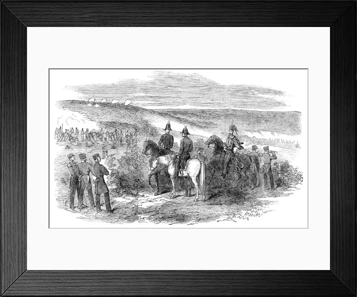 Framed Print : Sortie of the Russians from Sebastopol - General Sir De Lacy Evans and staff, October 26, 1854. Creator: Unknown Framed Print : Sortie of the Russians from Sebastopol - General Sir De Lacy Evans and staff, October 26, 1854. Creator: Unknown