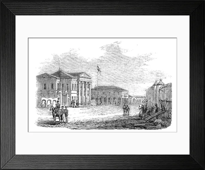 Framed Print : Eupatoria - (Custom-House) Quarters of Captain Payne's Detachment of Marines, 1854. Creator: Unknown Framed Print : Eupatoria - (Custom-House) Quarters of Captain Payne's Detachment of Marines, 1854. Creator: Unknown