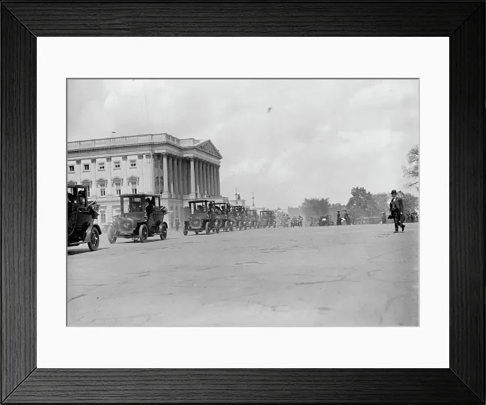 Framed Print : Woman Suffrage Motor Parade To Capitol, 1913. Creator: Harris & Ewing. Woman Suffrage Motor Parade To Capitol, 1913. Creator: Harris & Ewing Framed Print : Woman Suffrage Motor Parade To Capitol, 1913. Creator: Harris & Ewing. Woman Suffrage Motor Parade To Capitol, 1913. Creator: Harris & Ewing