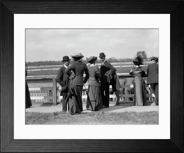 Framed Print : Benning Races - August Belmont; Mrs. Donald Cameron; Sec. Meyer. 1912. Creator: Harris & Ewing. Benning Races - August Belmont; Mrs. Donald Cameron; Sec. Meyer. 1912. Creator: Harris & Ewing Framed Print : Benning Races - August Belmont; Mrs. Donald Cameron; Sec. Meyer. 1912. Creator: Harris & Ewing. Benning Races - August Belmont; Mrs. Donald Cameron; Sec. Meyer. 1912. Creator: Harris & Ewing