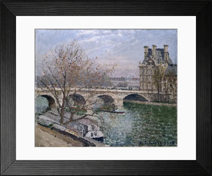 Framed Print : Le Pont Royal et le Pavillon de Flore, 1903. Creator: Camille Pissarro Framed Print : Le Pont Royal et le Pavillon de Flore, 1903. Creator: Camille Pissarro