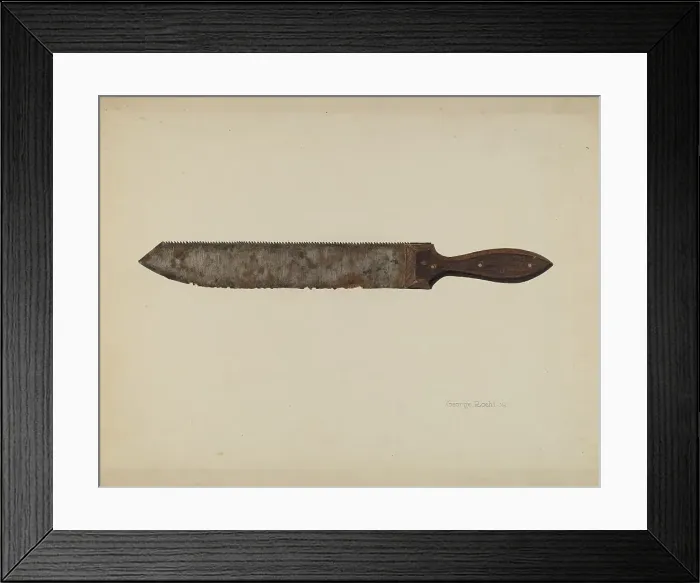 Framed Print : Combination Saw / Knife, 1938. Creator: George Roehl Framed Print : Combination Saw / Knife, 1938. Creator: George Roehl