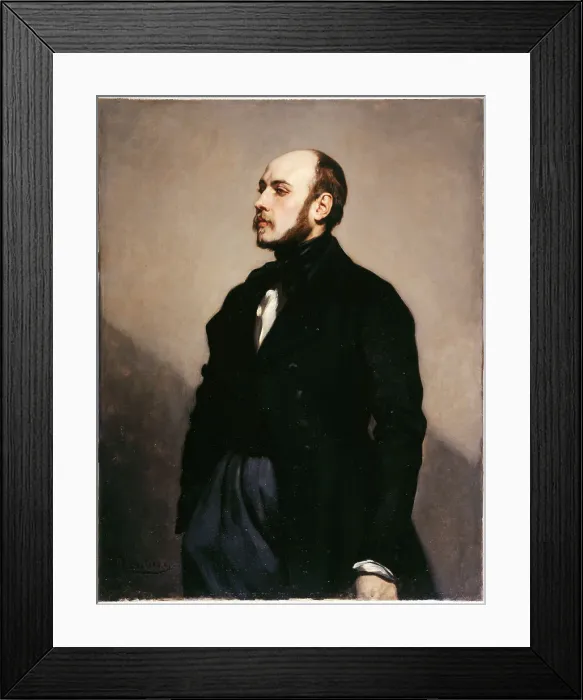 Framed Print : Portrait de Léon Ohnet, c1841. Creator: Thomas Couture Framed Print : Portrait de Léon Ohnet, c1841. Creator: Thomas Couture