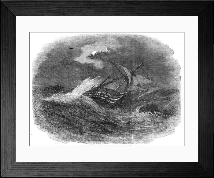 Framed Print : Wreck of an Egyptian Vessel of War between Constantinople and Varna, 1854. Creator: Unknown Framed Print : Wreck of an Egyptian Vessel of War between Constantinople and Varna, 1854. Creator: Unknown