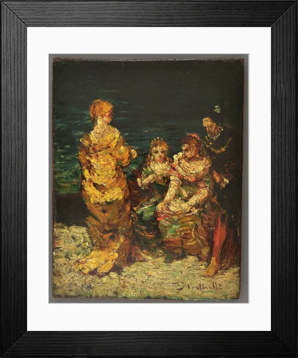 Framed Print : La conversation interrompue. Creator: Adolphe Monticelli Framed Print : La conversation interrompue. Creator: Adolphe Monticelli