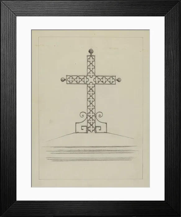 Framed Print : Cross, c. 1937. Creator: Arelia Arbo Framed Print : Cross, c. 1937. Creator: Arelia Arbo