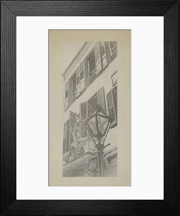Framed Print : Balcony Railings, c. 1936. Creator: Arelia Arbo Framed Print : Balcony Railings, c. 1936. Creator: Arelia Arbo