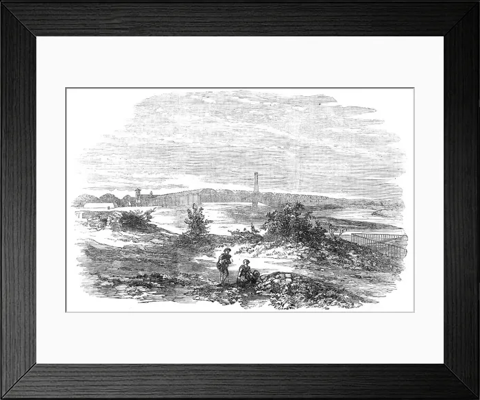 Framed Print : Price's Patent Candle Company - the Bromborough Pool Candle-Works - from the Mersey, 1854. Creator: Unknown Framed Print : Price's Patent Candle Company - the Bromborough Pool Candle-Works - from the Mersey, 1854. Creator: Unknown