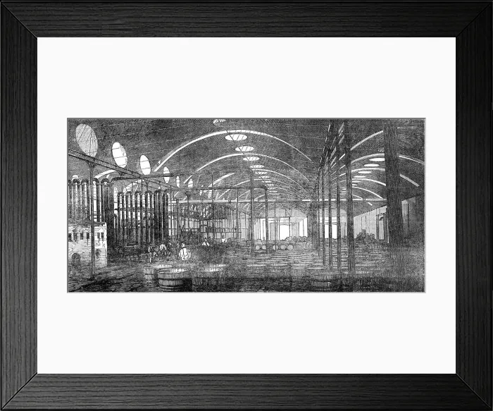 Framed Print : Price's Patent Candle Company - the Bromborough Pool Candle-Works - interior view... 1854. Creator: Unknown Framed Print : Price's Patent Candle Company - the Bromborough Pool Candle-Works - interior view... 1854. Creator: Unknown