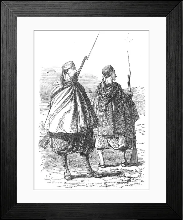 Framed Print : Zouaves, 1854. Creator: Unknown