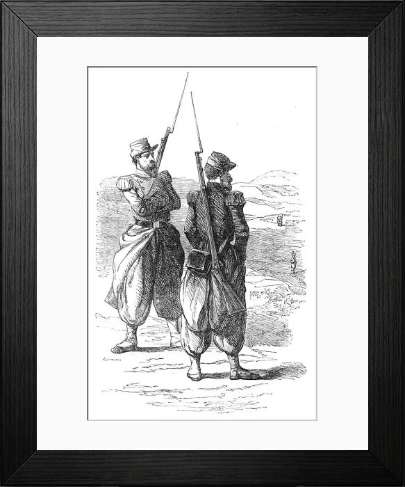 Framed Print : French Infantry of the Line, 1854. Creator: Unknown Framed Print : French Infantry of the Line, 1854. Creator: Unknown