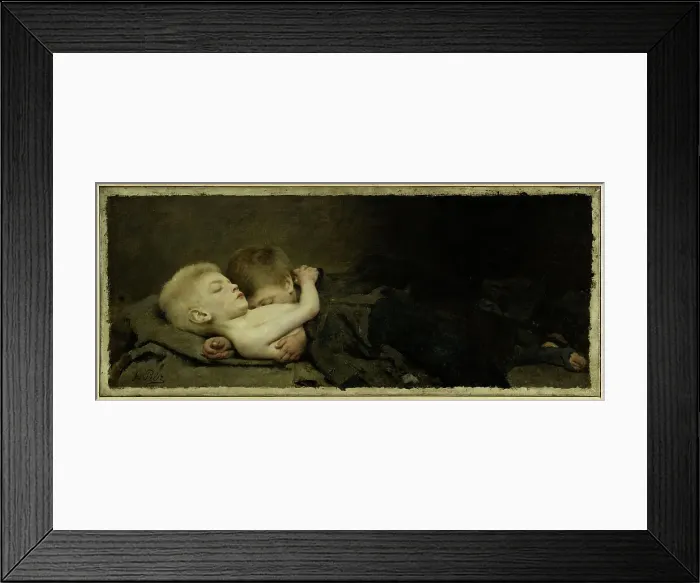 Framed Print : Un nid de misère, 1887. Creator: Fernand Pelez