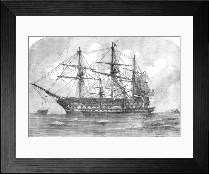 Framed Print : The Trafalgar and Retribution at the Siege of Sebastopol - from a sketch by Lieutenant... 1854. Creator: Smyth. The Trafalgar and Retribution at the Siege of Sebastopol - from a sketch by Lieutenant... 1854 Framed Print : The Trafalgar and Retribution at the Siege of Sebastopol - from a sketch by Lieutenant... 1854. Creator: Smyth. The Trafalgar and Retribution at the Siege of Sebastopol - from a sketch by Lieutenant... 1854