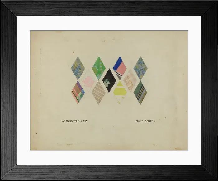 Framed Print : Printed Quilt Patterns, 1935 / 1942. Creator: Maud Schmid Framed Print : Printed Quilt Patterns, 1935 / 1942. Creator: Maud Schmid