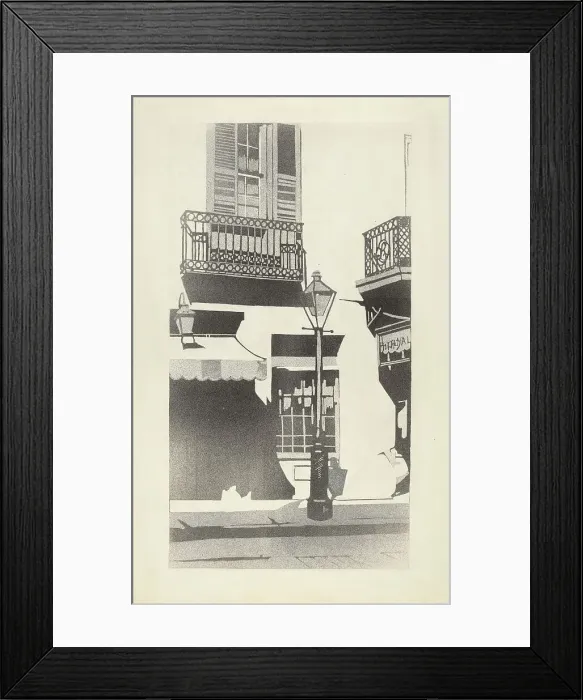 Framed Print : Balcony Railing, 1935 / 1942. Creator: Arelia Arbo Framed Print : Balcony Railing, 1935 / 1942. Creator: Arelia Arbo