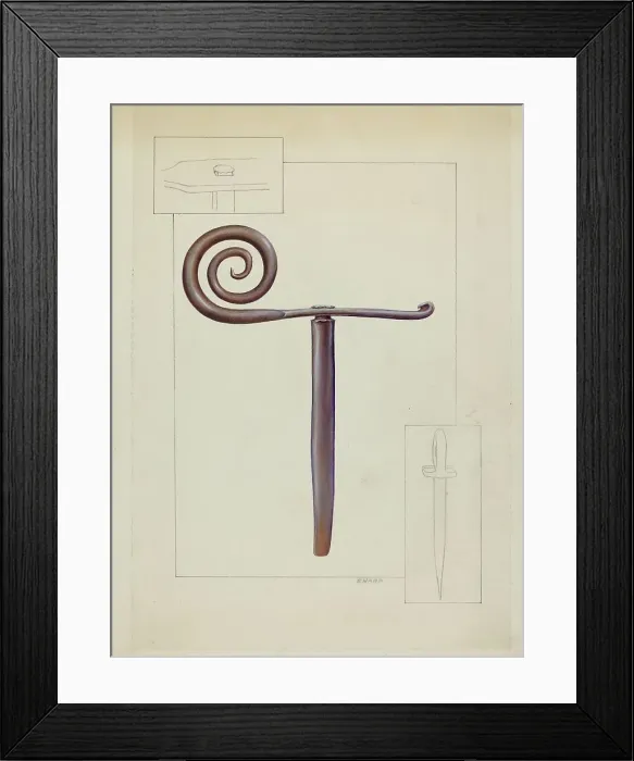 Framed Print : Shutter Stay, 1935 / 1942. Creator: Floyd R. Sharp Framed Print : Shutter Stay, 1935 / 1942. Creator: Floyd R. Sharp