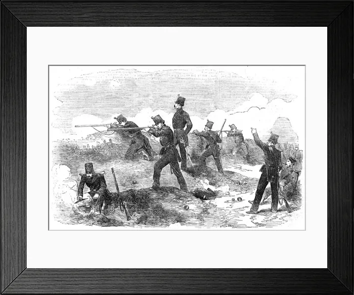 Framed Print : The Siege of Sebastopol - the Rifles in the Trenches, 1854. Creator: Unknown Framed Print : The Siege of Sebastopol - the Rifles in the Trenches, 1854. Creator: Unknown