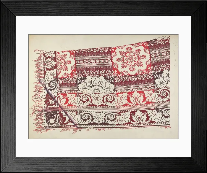 Framed Print : Coverlet, c. 1936. Creator: Ralph Atkinson Framed Print : Coverlet, c. 1936. Creator: Ralph Atkinson