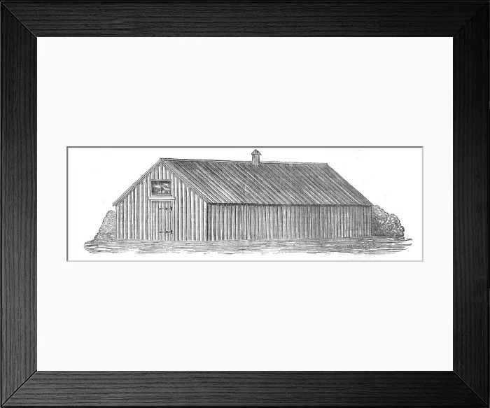 Framed Print : Portable Pavilion Barracks for the Troops in the Crimea, 1854. Creator: Unknown Framed Print : Portable Pavilion Barracks for the Troops in the Crimea, 1854. Creator: Unknown