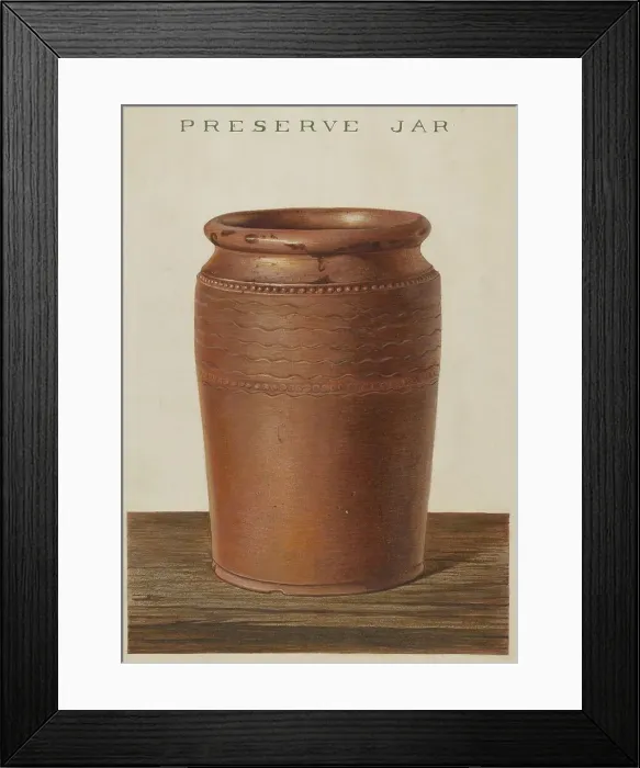 Framed Print : Stoneware Jar, c. 1939. Creator: Philip Smith Framed Print : Stoneware Jar, c. 1939. Creator: Philip Smith