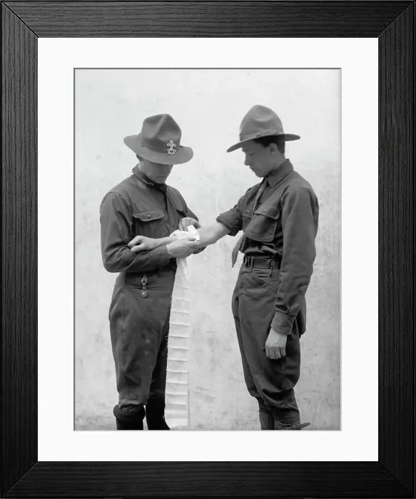 Framed Print : Boy Scouts Training Demonstration, 1912. Creator: Harris & Ewing. Boy Scouts Training Demonstration, 1912. Creator: Harris & Ewing Framed Print : Boy Scouts Training Demonstration, 1912. Creator: Harris & Ewing. Boy Scouts Training Demonstration, 1912. Creator: Harris & Ewing