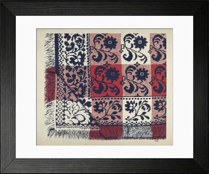 Framed Print : Coverlet, 1937. Creator: Ralph Atkinson Framed Print : Coverlet, 1937. Creator: Ralph Atkinson