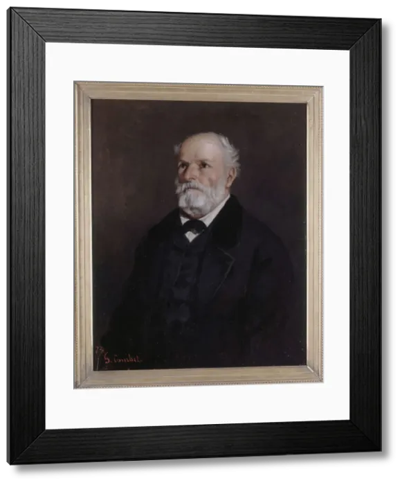 Framed Print : Portrait de Régis Courbet, père de l'artiste, 1874. Creator: Gustave Courbet Framed Print : Portrait de Régis Courbet, père de l'artiste, 1874. Creator: Gustave Courbet
