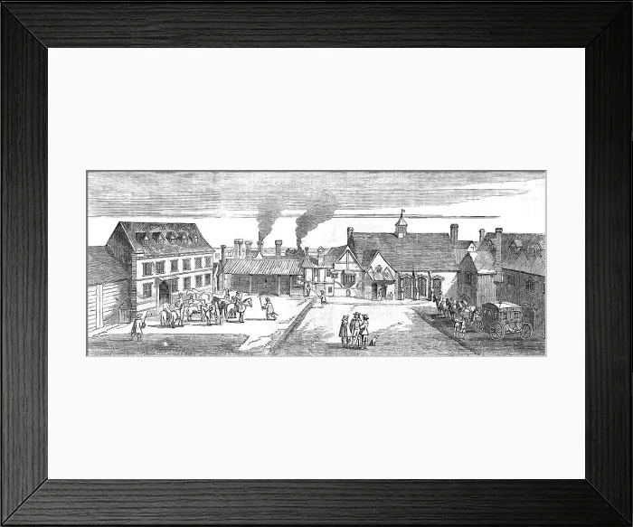 Framed Print : North View of Arundel House in 1646, 1854. Creator: Unknown Framed Print : North View of Arundel House in 1646, 1854. Creator: Unknown