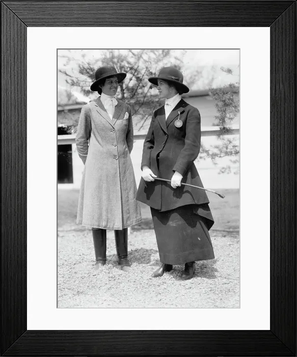 Framed Print : Horse Shows - Janette Allen (Left) Helen Buchanan, 1912. Creator: Harris & Ewing. Horse Shows - Janette Allen (Left) Helen Buchanan, 1912. Creator: Harris & Ewing Framed Print : Horse Shows - Janette Allen (Left) Helen Buchanan, 1912. Creator: Harris & Ewing. Horse Shows - Janette Allen (Left) Helen Buchanan, 1912. Creator: Harris & Ewing