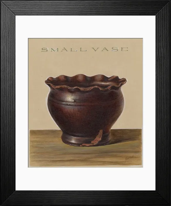Framed Print : Small Vase, c. 1939. Creator: Philip Smith Framed Print : Small Vase, c. 1939. Creator: Philip Smith
