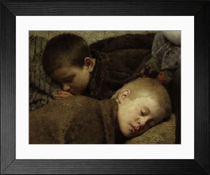 Framed Print : Sans asile, 1883. Creator: Fernand Pelez Framed Print : Sans asile, 1883. Creator: Fernand Pelez