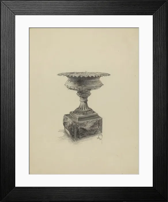 Framed Print : Urn for Flowers, 1938. Creator: Ralph Atkinson Framed Print : Urn for Flowers, 1938. Creator: Ralph Atkinson