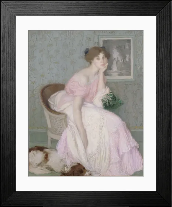 Framed Print : Portrait of Miss Ella Carmichael, 1906. Creator: Edmond Francois Aman-Jean Framed Print : Portrait of Miss Ella Carmichael, 1906. Creator: Edmond Francois Aman-Jean