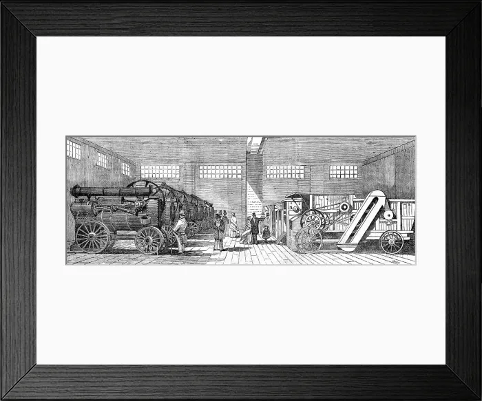 Framed Print : Steam-engines and Thrashing-machines, at the Smithfield Club Show, 1854. Creator: Unknown Framed Print : Steam-engines and Thrashing-machines, at the Smithfield Club Show, 1854. Creator: Unknown