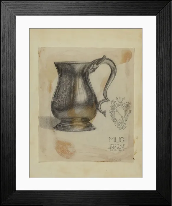 Framed Print : Silver Mug, 1935 / 1942. Creator: Herman Bader Framed Print : Silver Mug, 1935 / 1942. Creator: Herman Bader