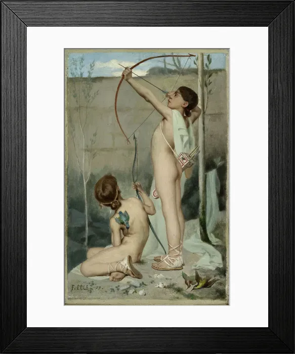 Framed Print : Les tireurs d'arc, 1879. Creator: Fernand Pelez Framed Print : Les tireurs d'arc, 1879. Creator: Fernand Pelez