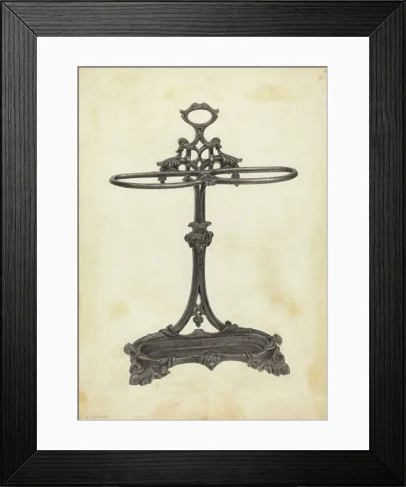 Framed Print : Umbrella Stand, c. 1939. Creator: Herman Bader Framed Print : Umbrella Stand, c. 1939. Creator: Herman Bader