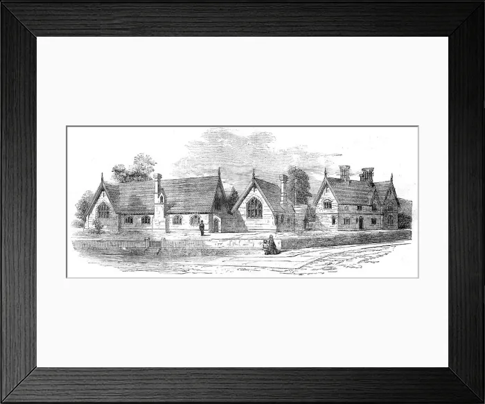 Framed Print : Reigate New National Schools, 1854. Creator: Unknown Framed Print : Reigate New National Schools, 1854. Creator: Unknown